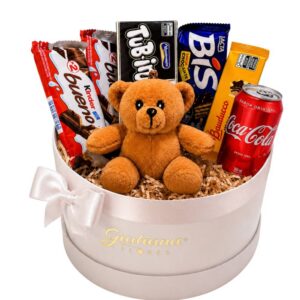 Cesta Top Doçuras com Urso Chaveirinho