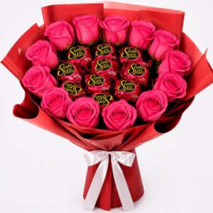 Charmoso Buquê de Rosas Pink e Sonho de Valsa