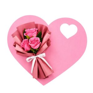Buquê Trio de Rosas Pink - Meu Coração em Suas Mãos