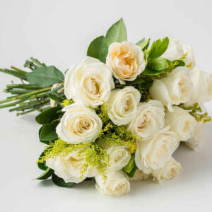 Buquê de 19 Rosas Brancas