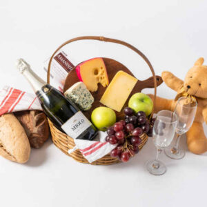 Cesta Grande de Frutas, Chocolate e Pelúcia